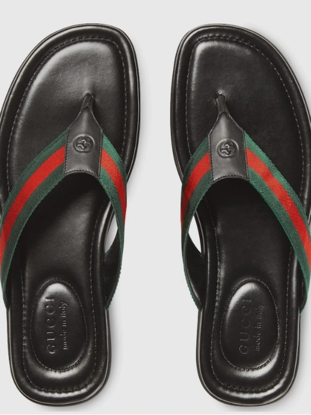 Gucci Men’s thong sandal with Web - Size 6.5